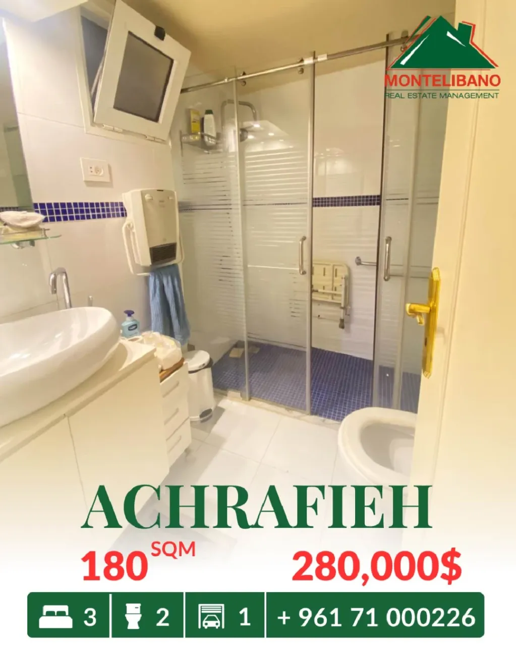 Apartment for sale in Achrafieh, Beirut, Lebanon