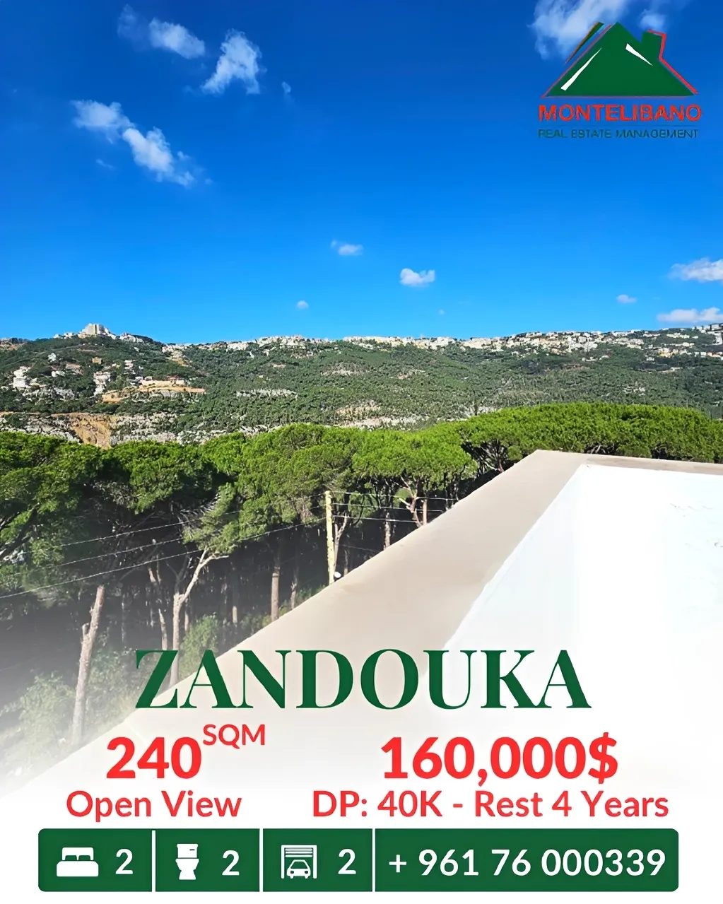Apartment for sale in Zandouqa, Lebanon - 1 bed, 2 bath