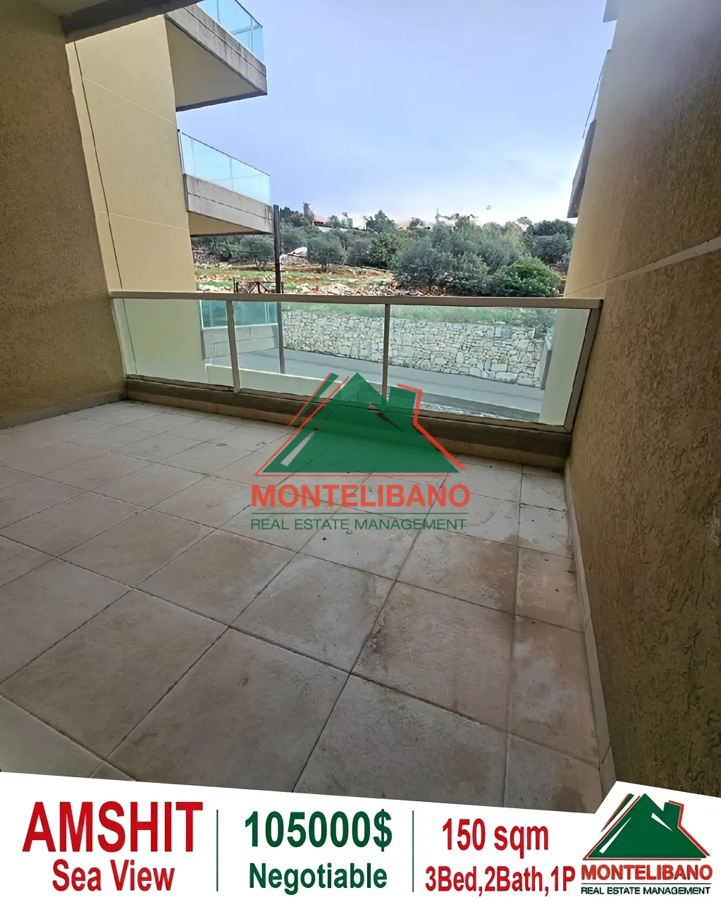 Apartment for Sale in Aamchit, Lebanon - 3 bed, 2 bath