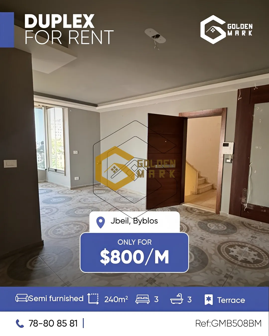 Duplex for Rent in Byblos