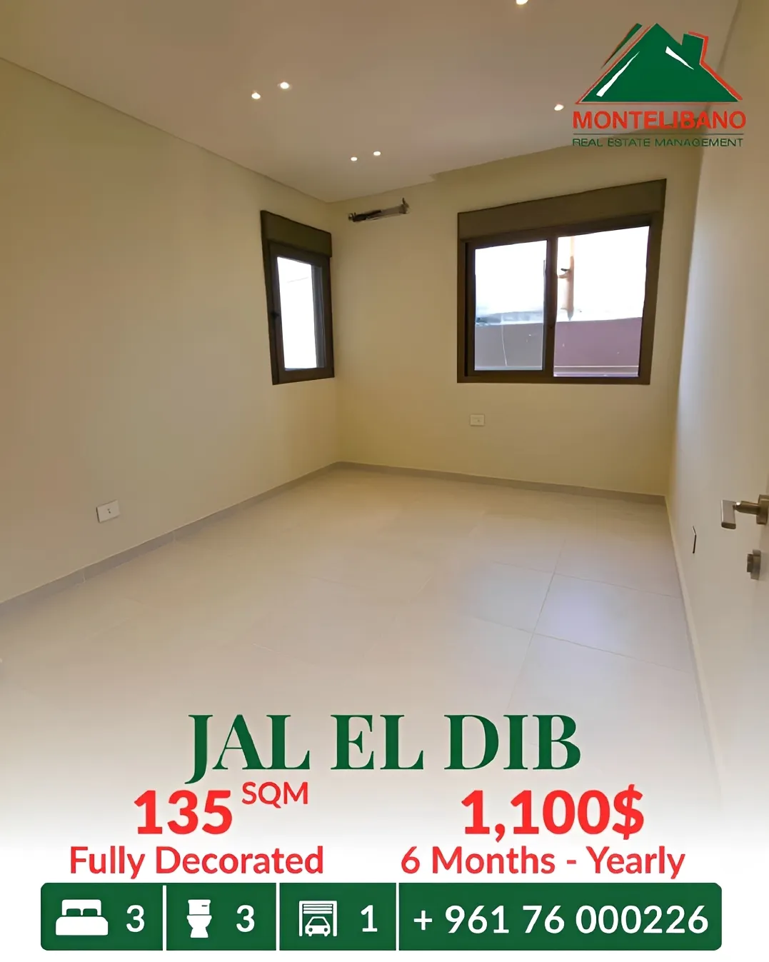 Apartment for rent in Jal El Dib