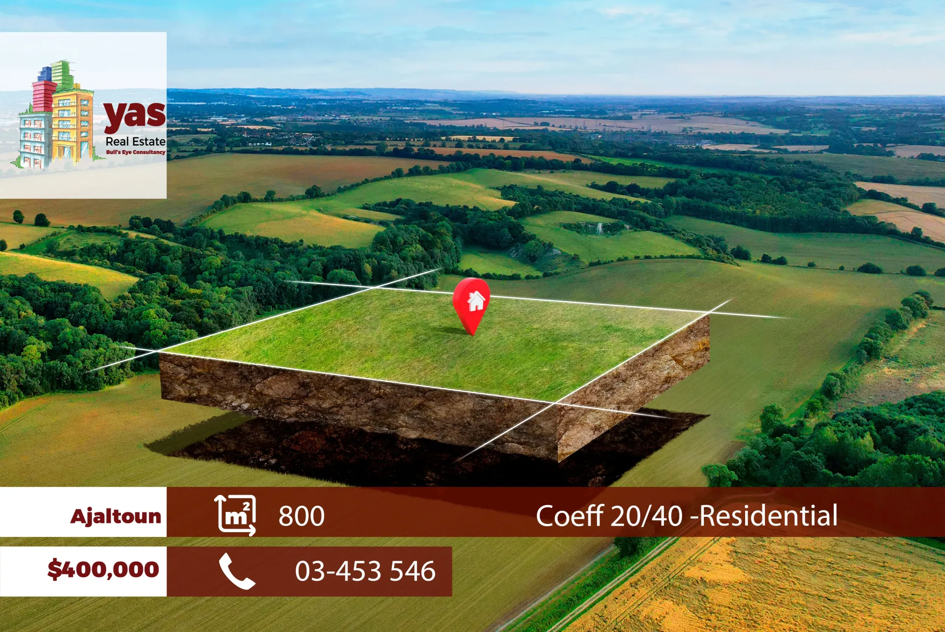 Land for Sale in Ajaltoun