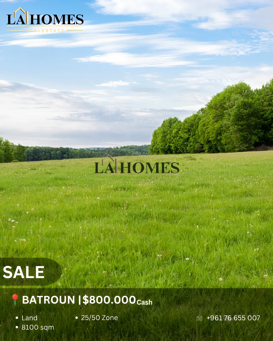 Land for sale in Bchaaleh, lebanon