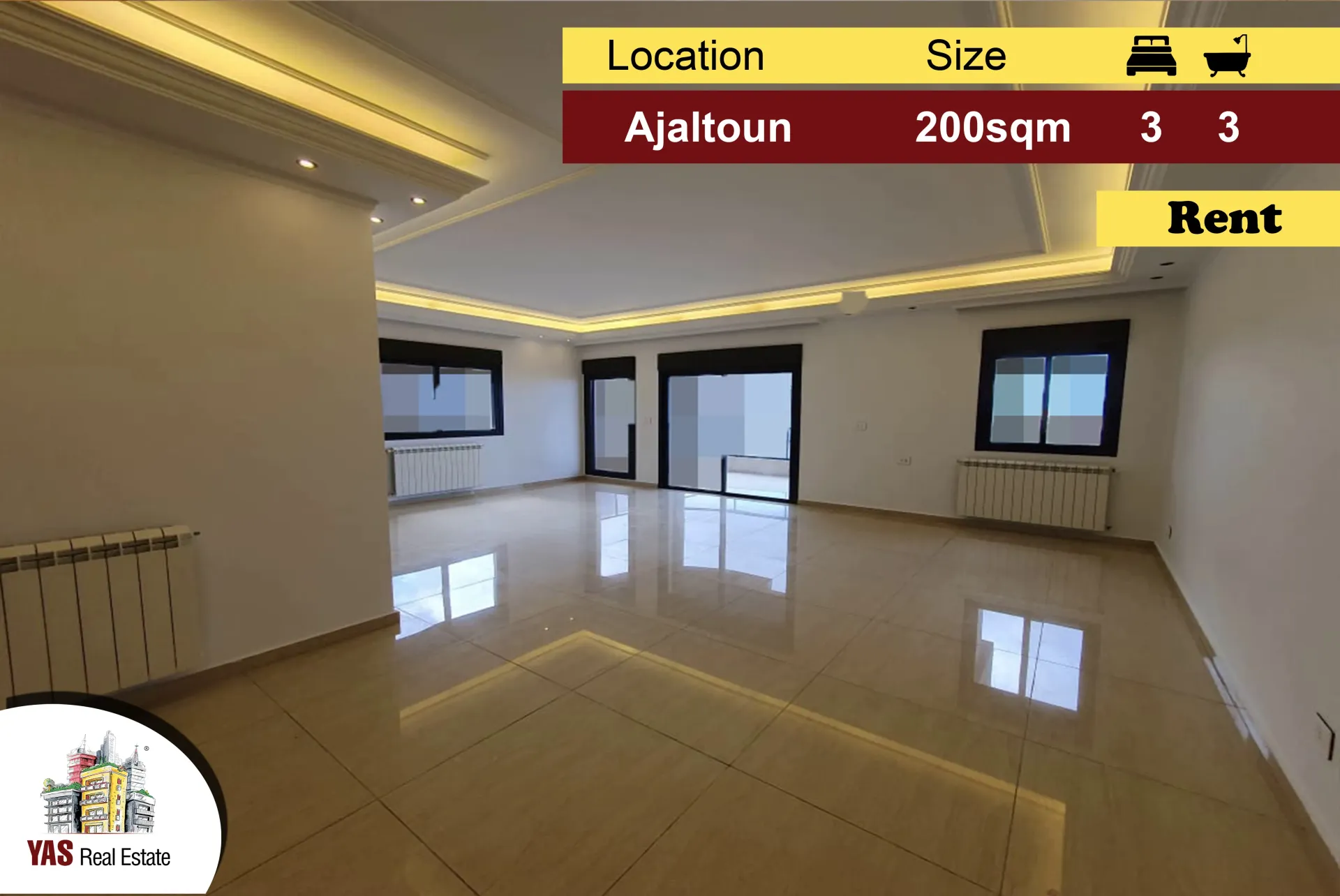 Apartment for Rent in Ajaltoun - 3 bed, 3 bath