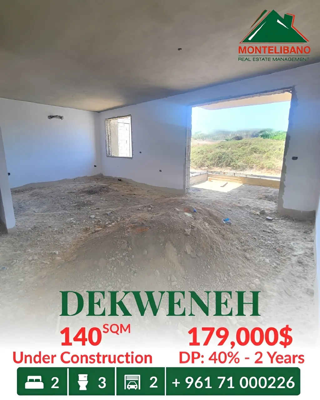 Apartment for sale in Dekwaneh, Lebanon