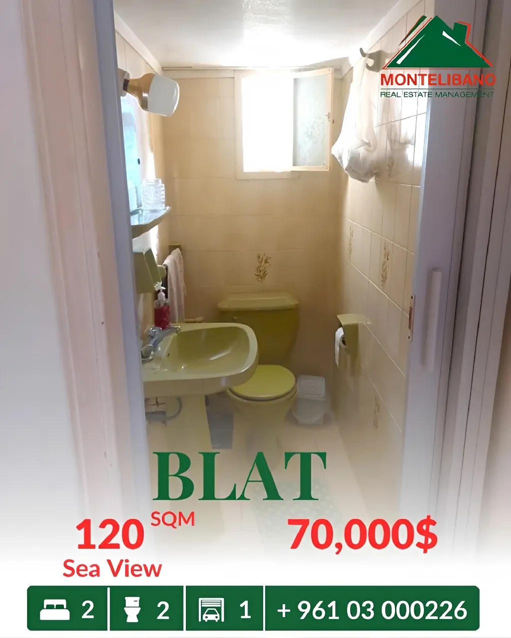 Apartment for sale in Blat, Lebanon