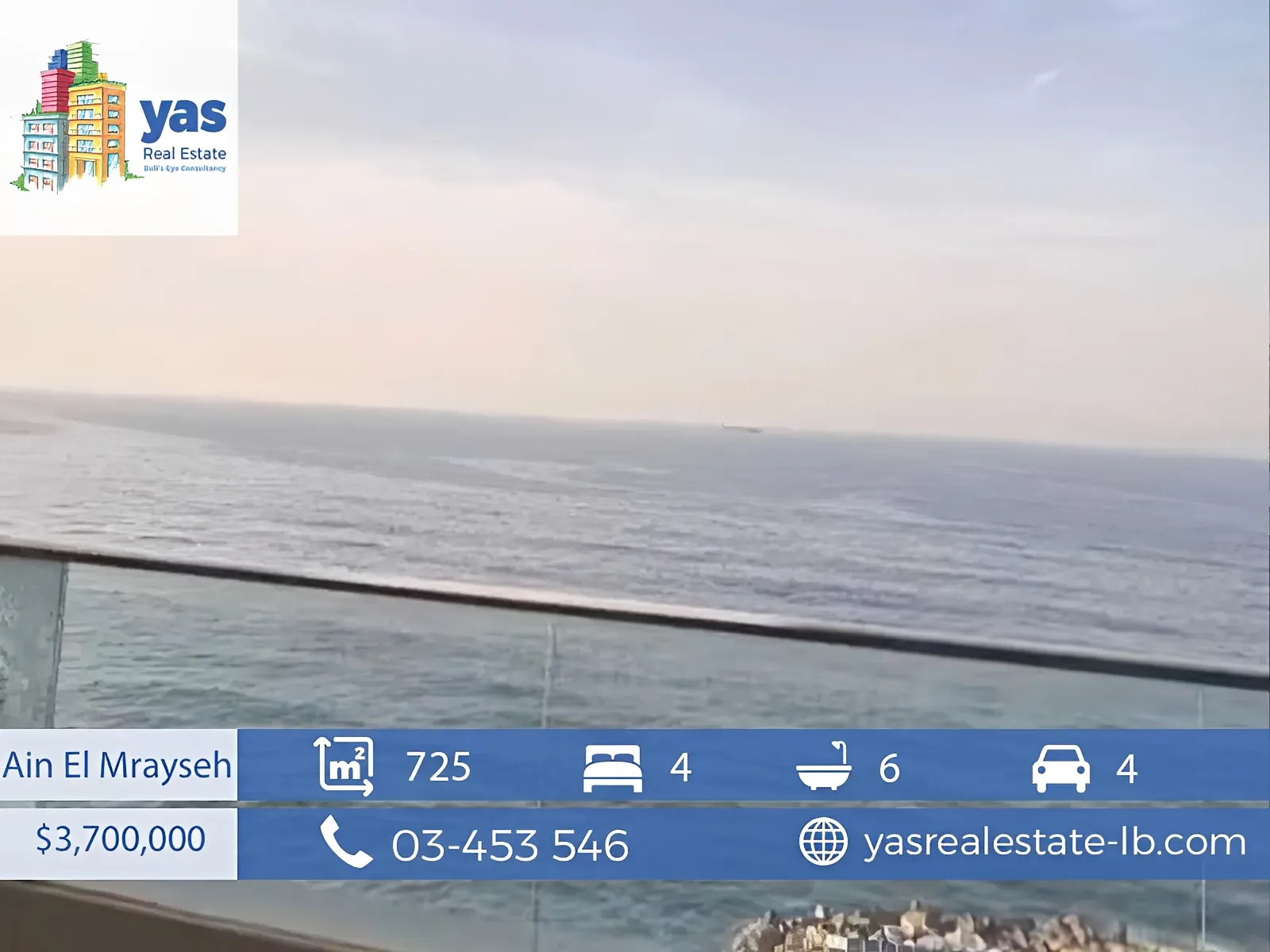 Apartment for Sale in Ain Al Mraiseh - 4 bed, 6 bath