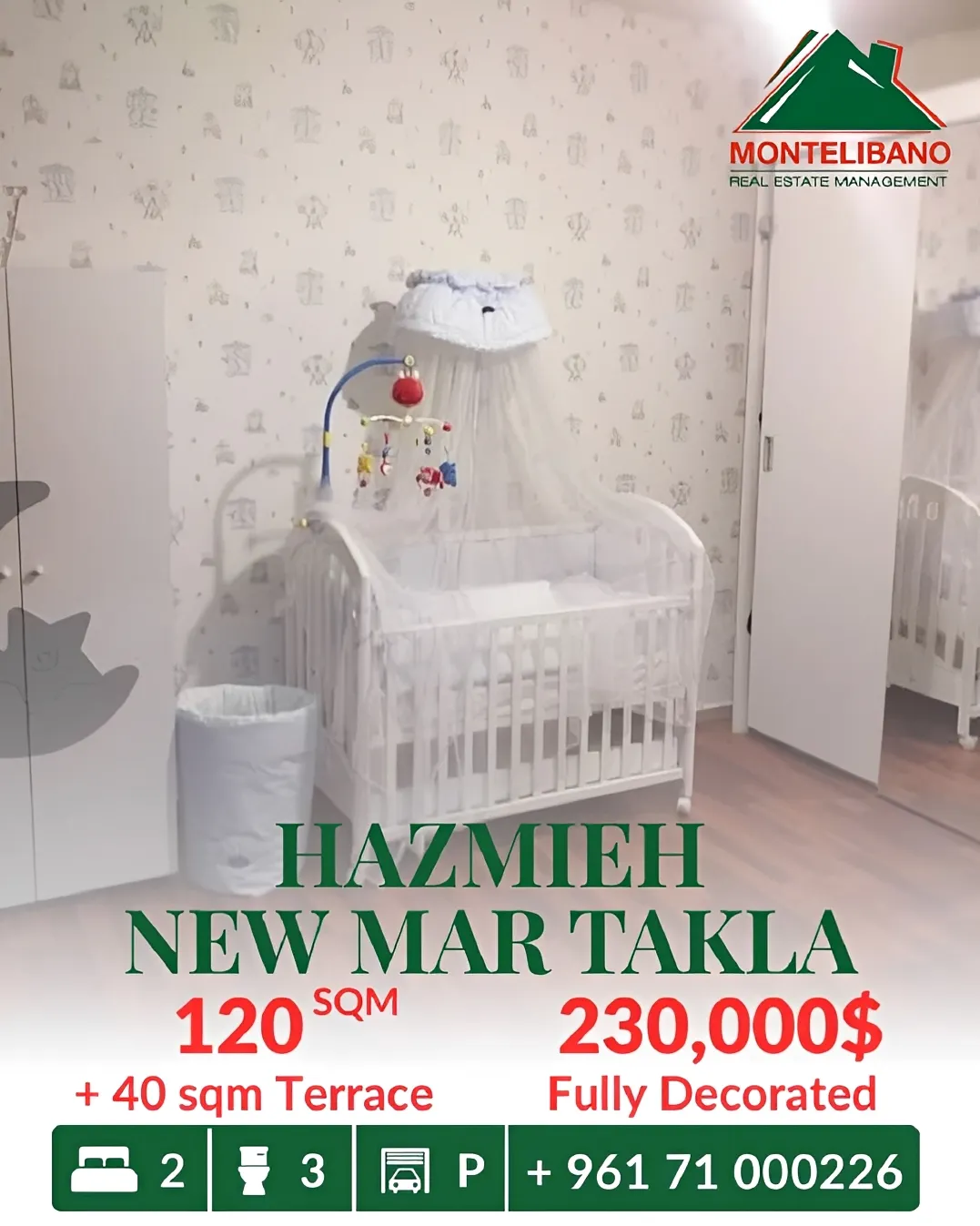 Apartment for sale in Hazmieh, Lebanon