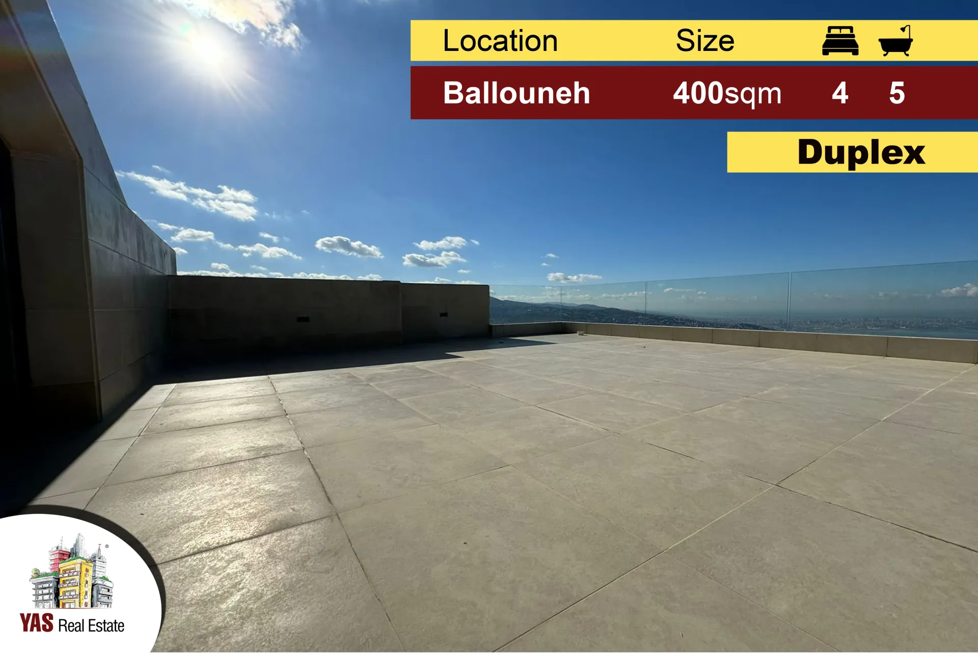 Apartment for Sale in Ballouneh - 4 bed, 5 bath