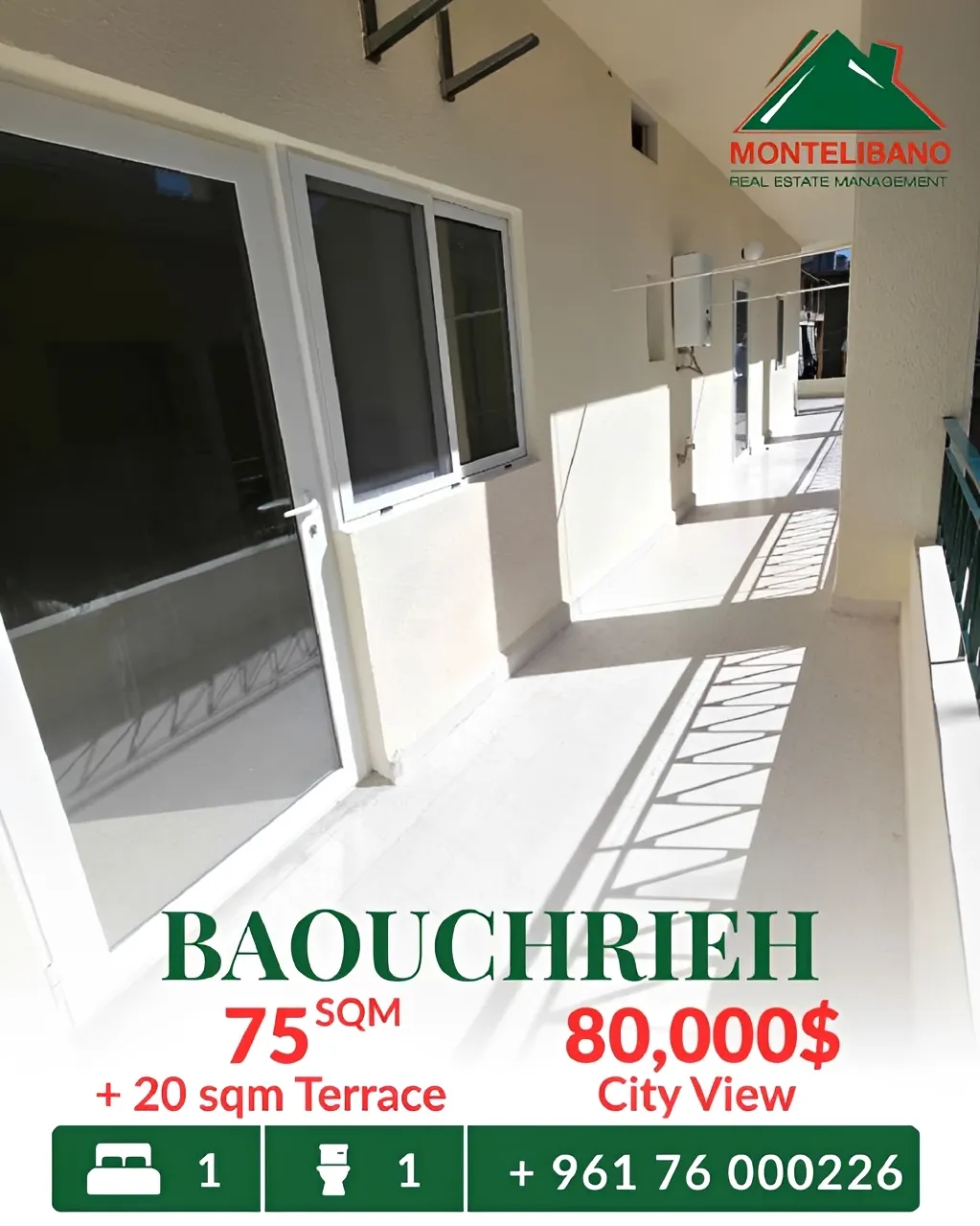 Apartment for sale in Baouchriyeh