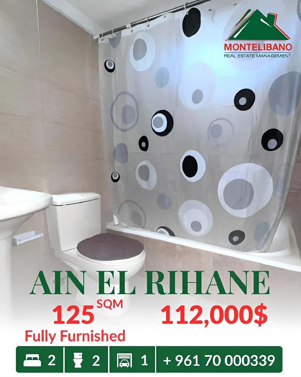 Apartment for sale in Ain El Rihaneh, Lebanon