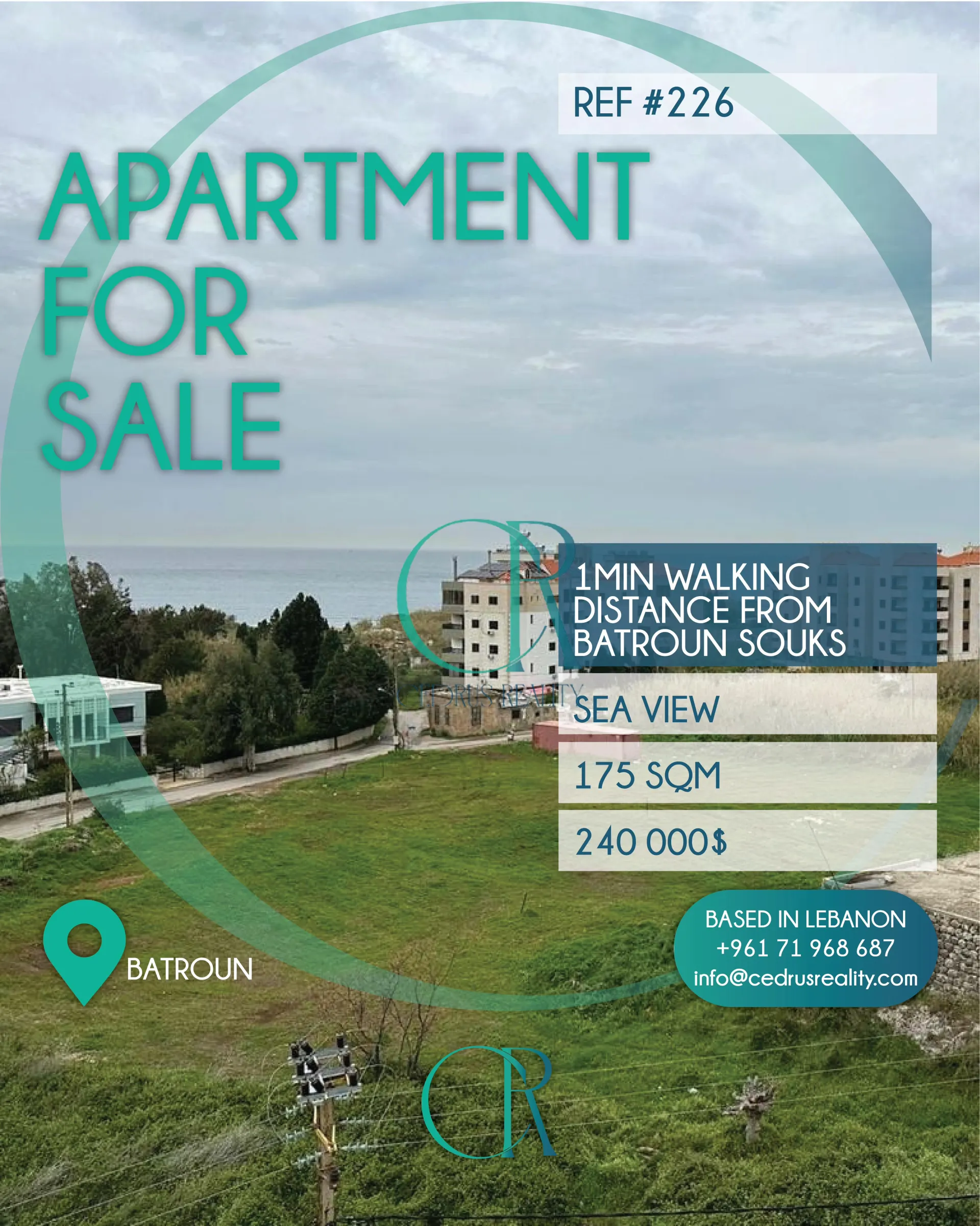 Apartment for sale in Batroun, Lebanon