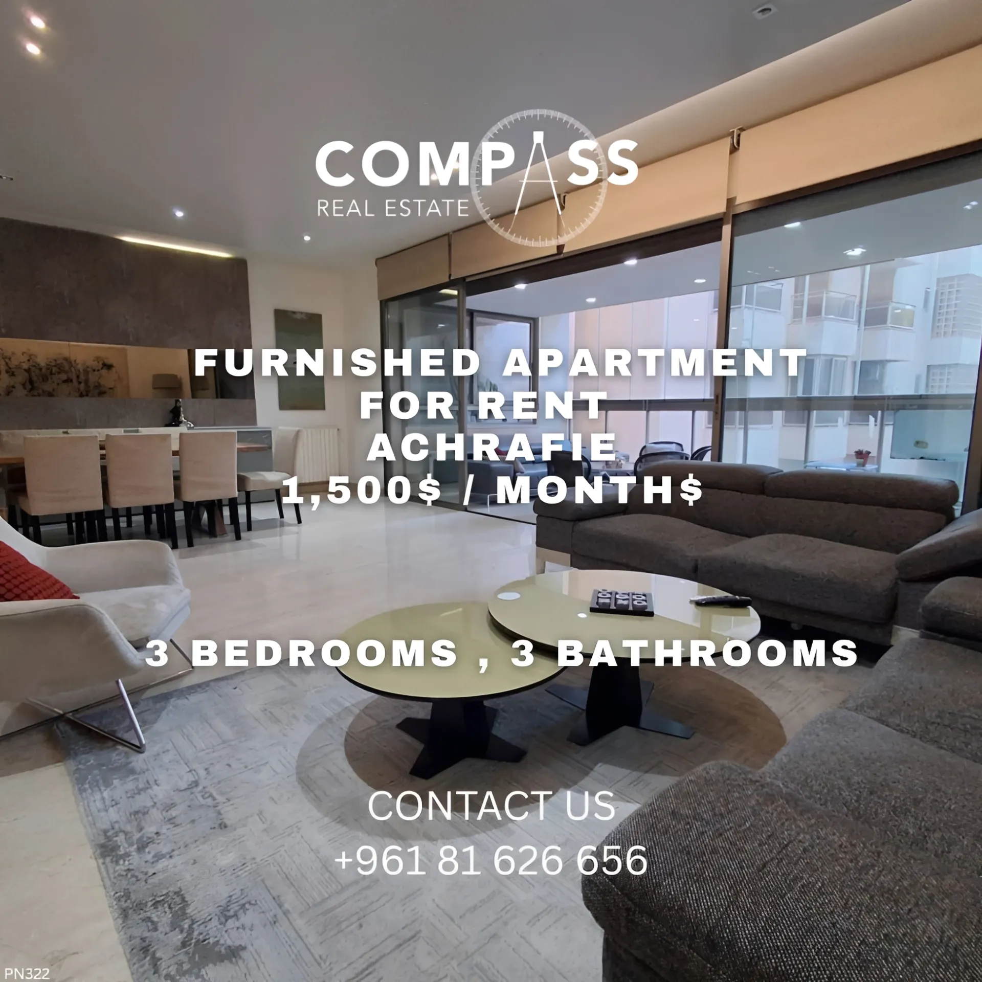 Apartment for rent in Achrafieh, Beirut, Lebanon
