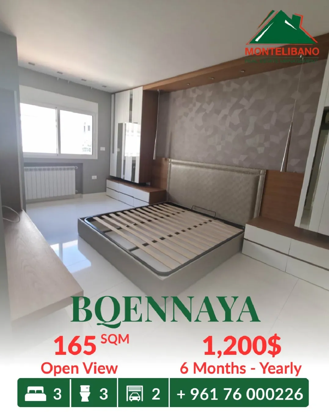 Apartment for rent in Bqennaya, Lebanon