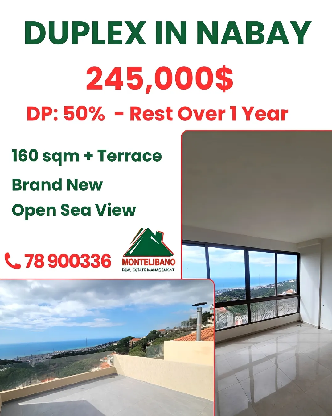 Duplex for sale in Nabiyeh, Lebanon - 3 bed, 3 bath