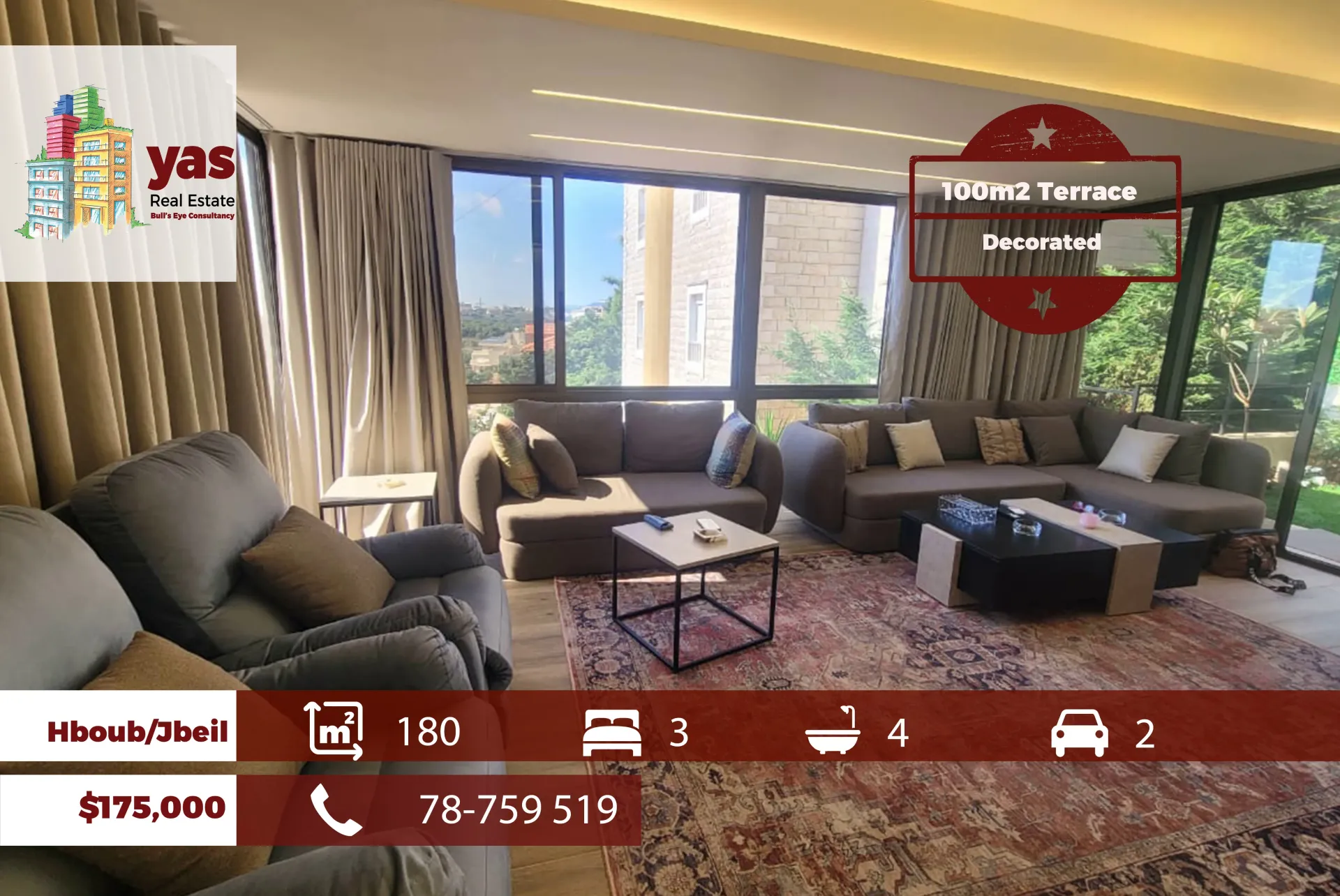 Apartment for Sale in Hboub - 3 bed, 4 bath