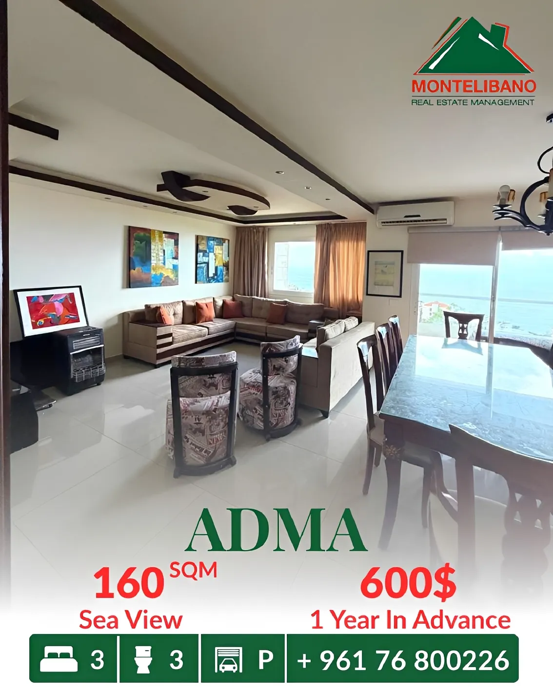 Apartment for rent in Adma w Dafnah