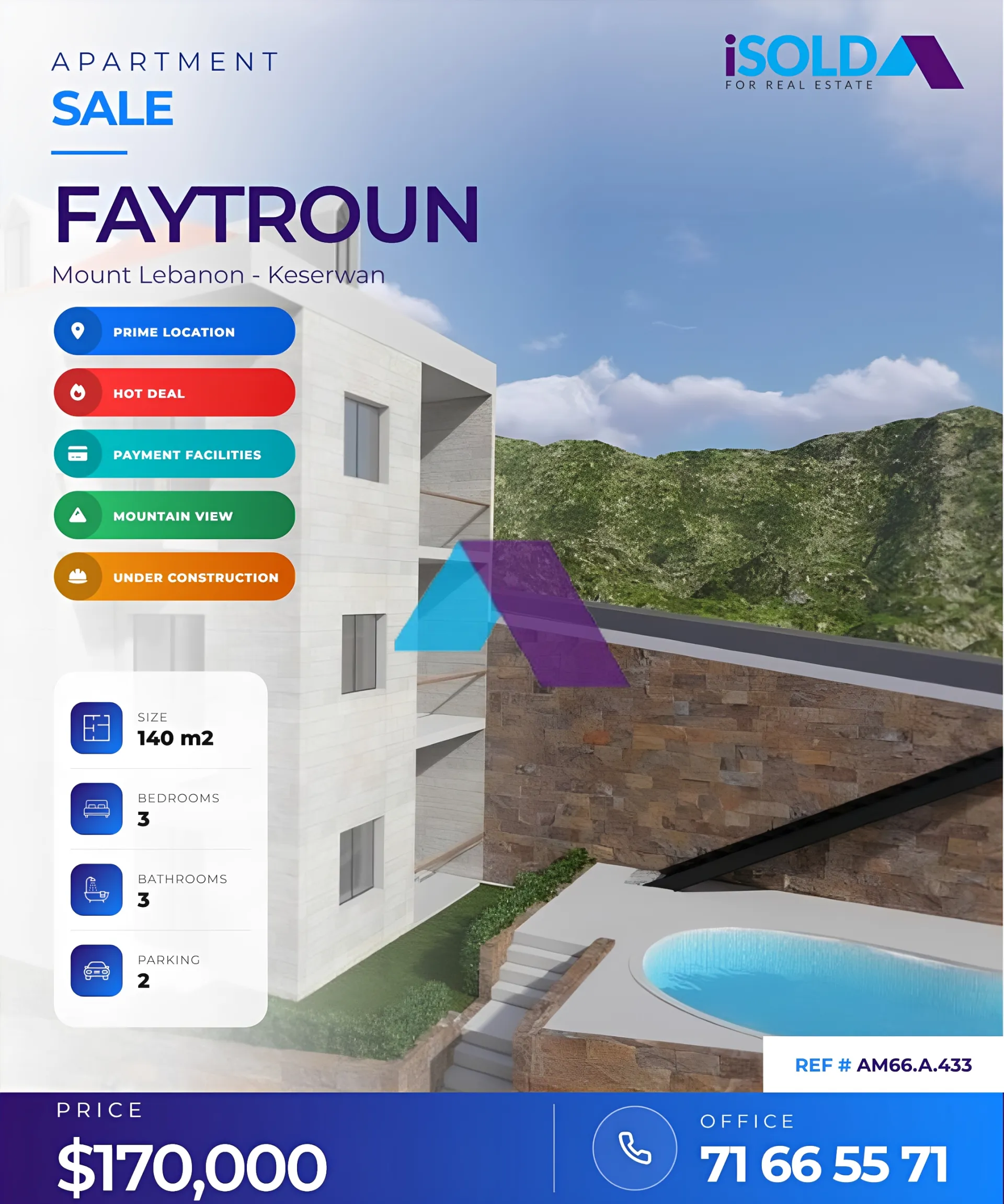 Apartment for Sale in Faitroun
