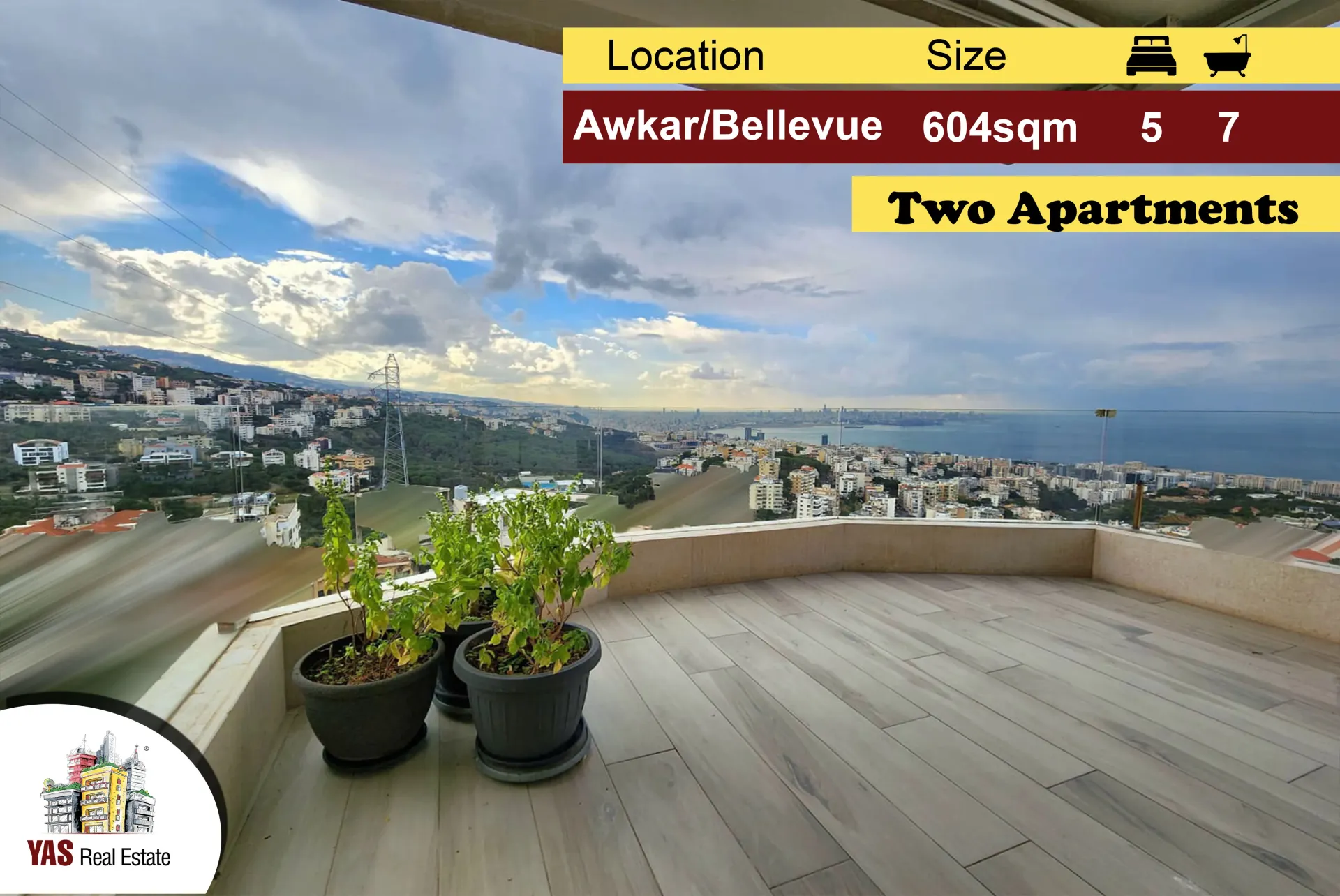 Apartment for Sale in Aaoukar, Lebanon - 5 bed, 7 bath