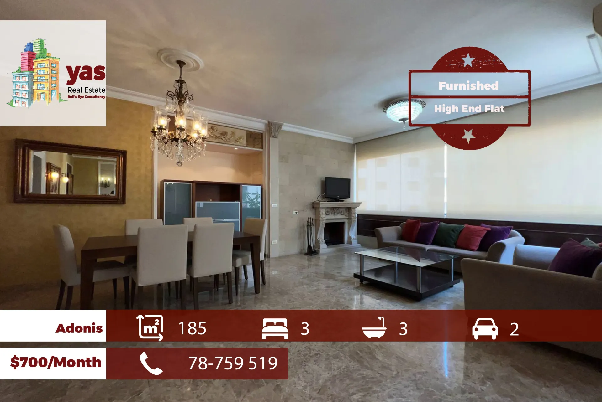 Apartment for Rent in Adonis - 3 bed, 3 bath