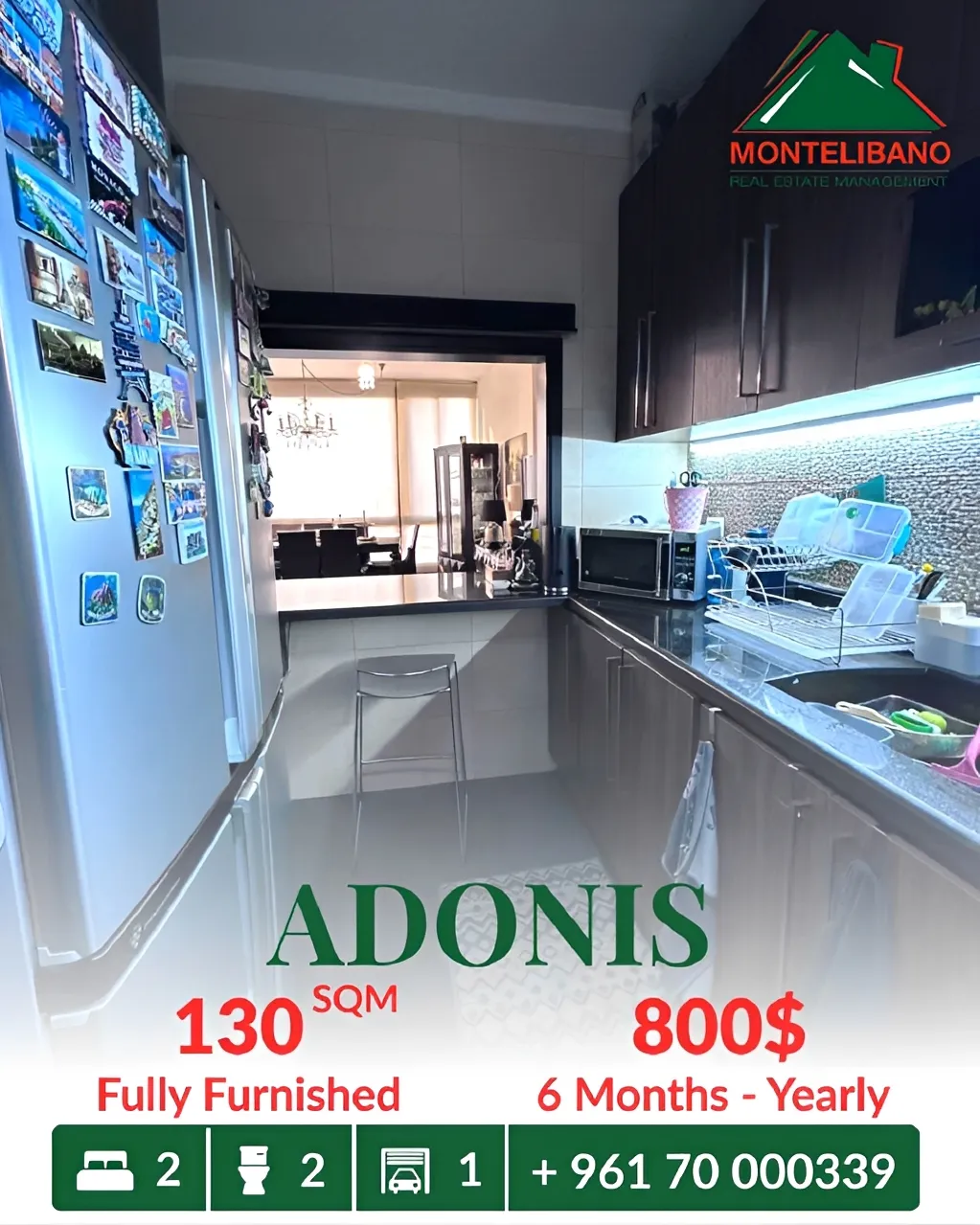 Apartment for rent in Adonis, Lebanon