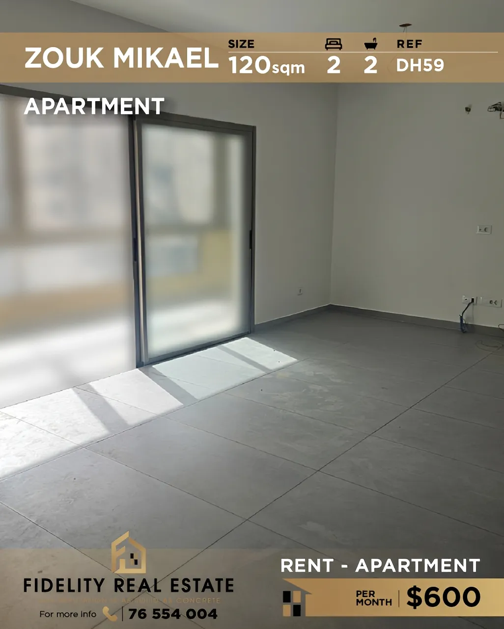 Apartment for rent in Zouk Mikael, Lebanon