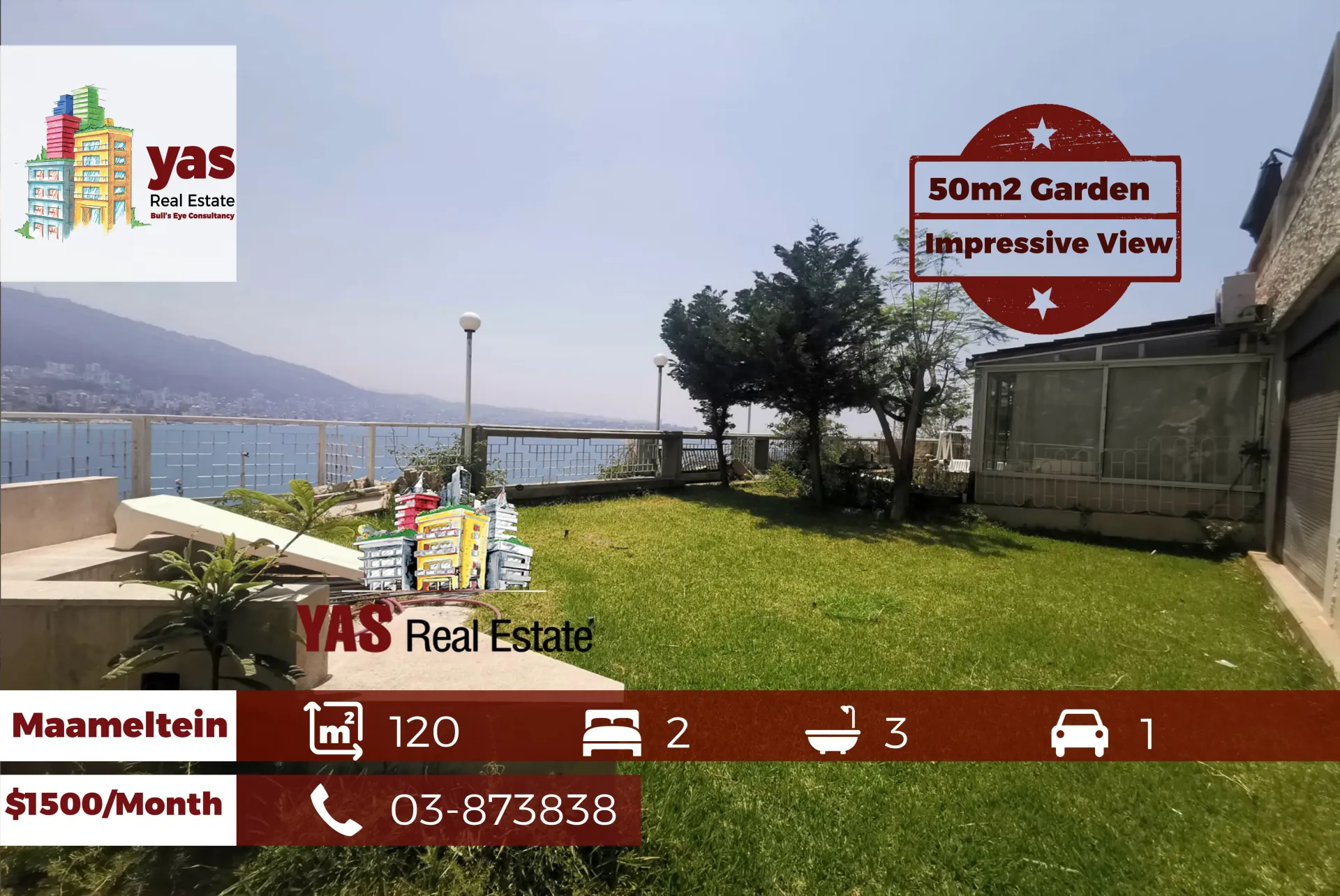 Chalet for rent in Maameltein - 2 bed, 3 bath