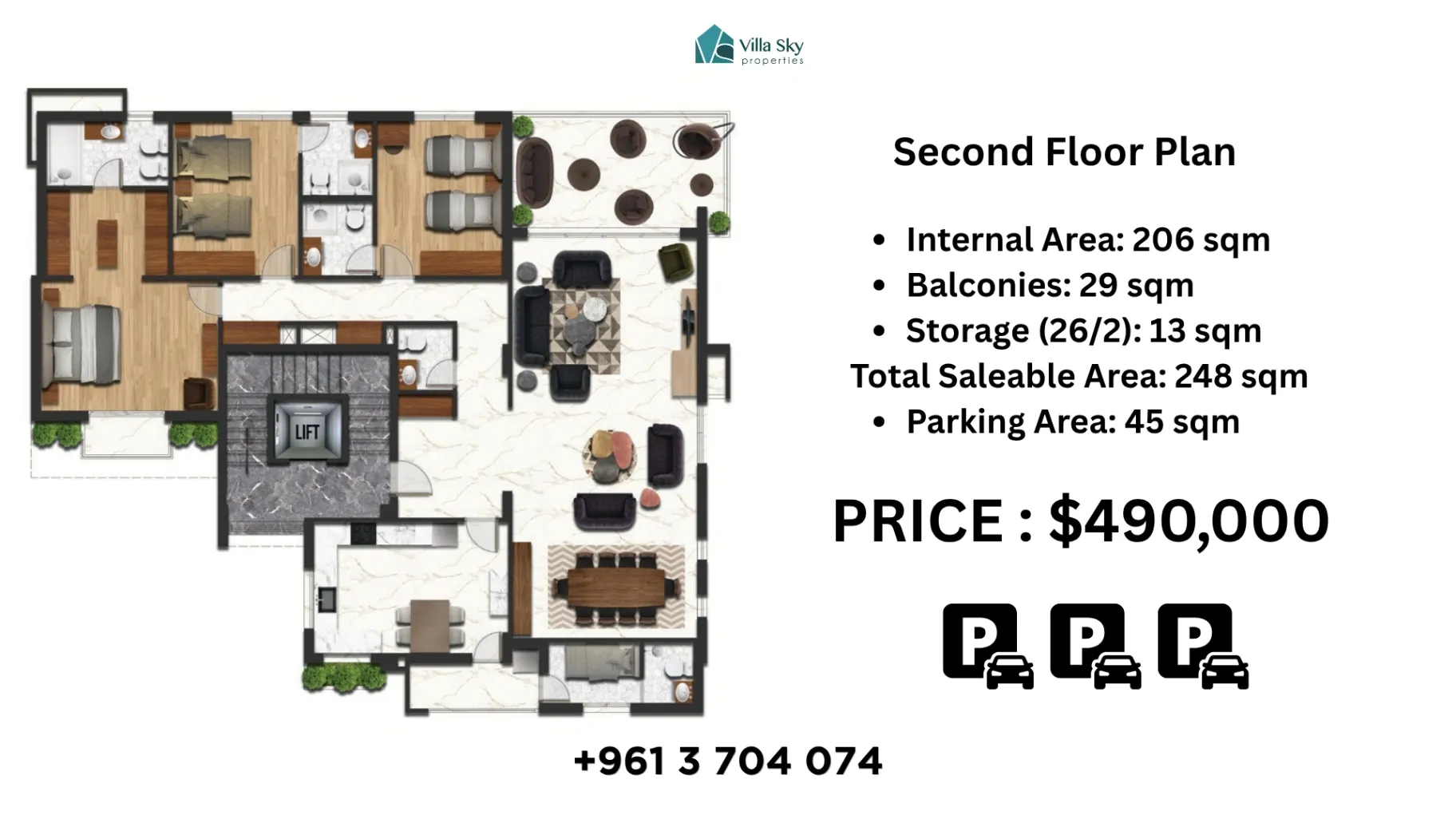Apartment for sale in Bayada, Rabieh, Lebanon
