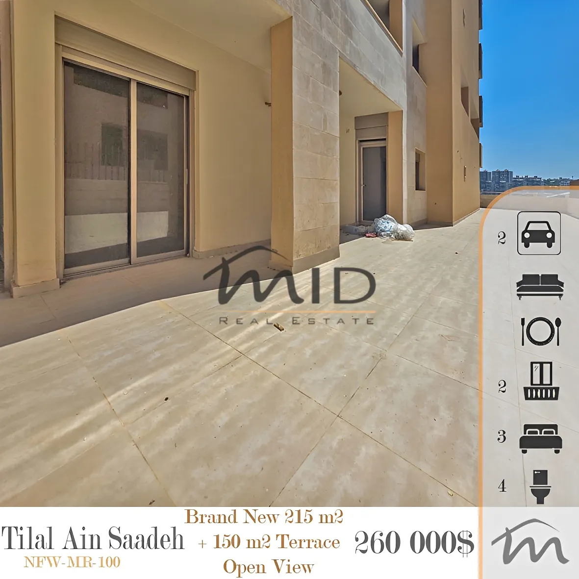 Apartment for sale in Tilal ain saadeh, metn, lebanon