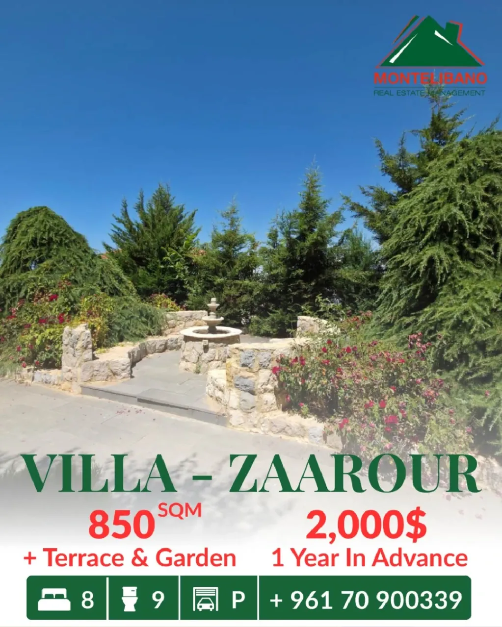 Villa for rent in Zaarour, Lebanon, Lebanon