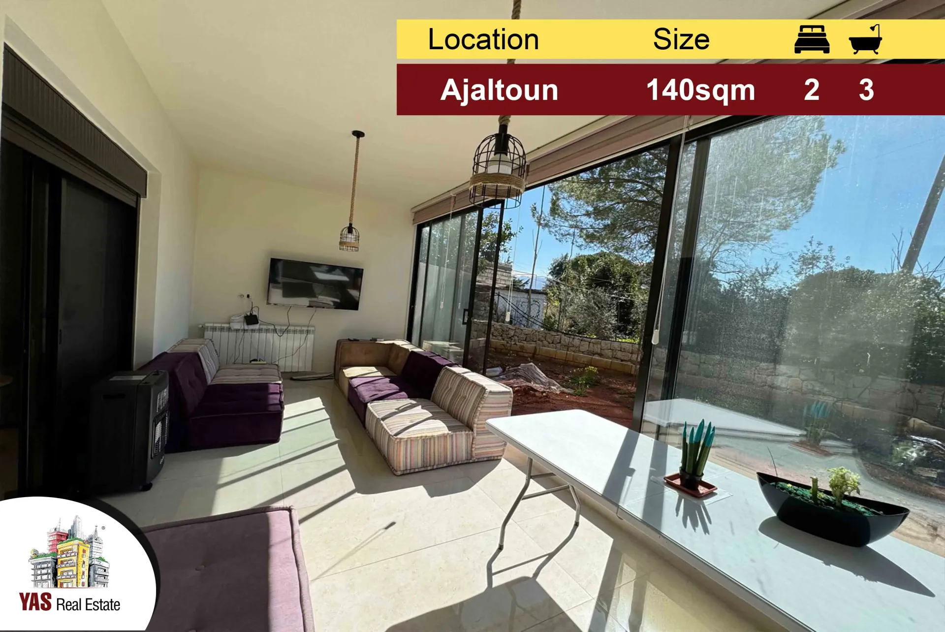 Apartment for Sale in Ajaltoun - 2 bed, 3 bath