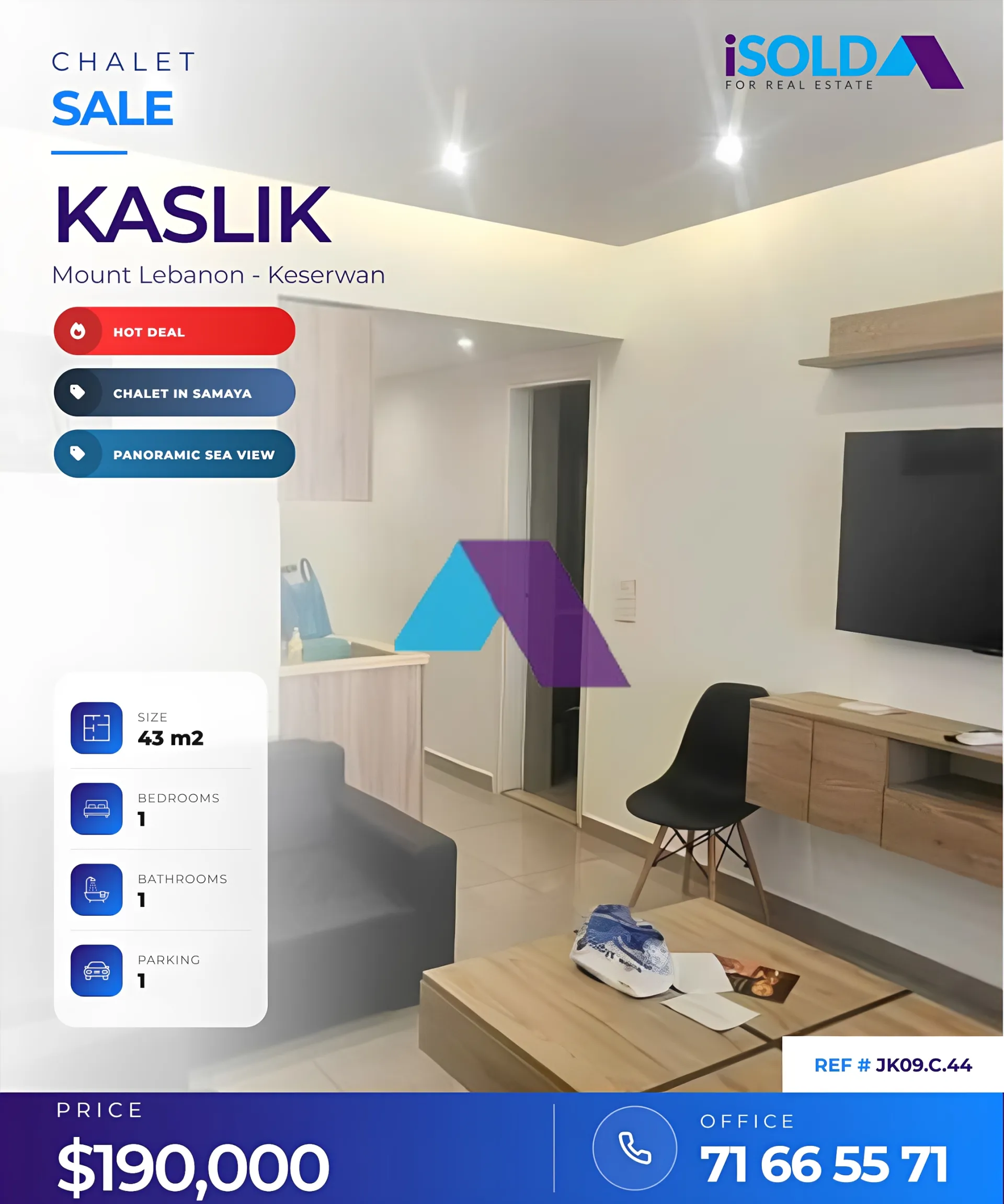 Chalet for sale in Kaslik, Lebanon