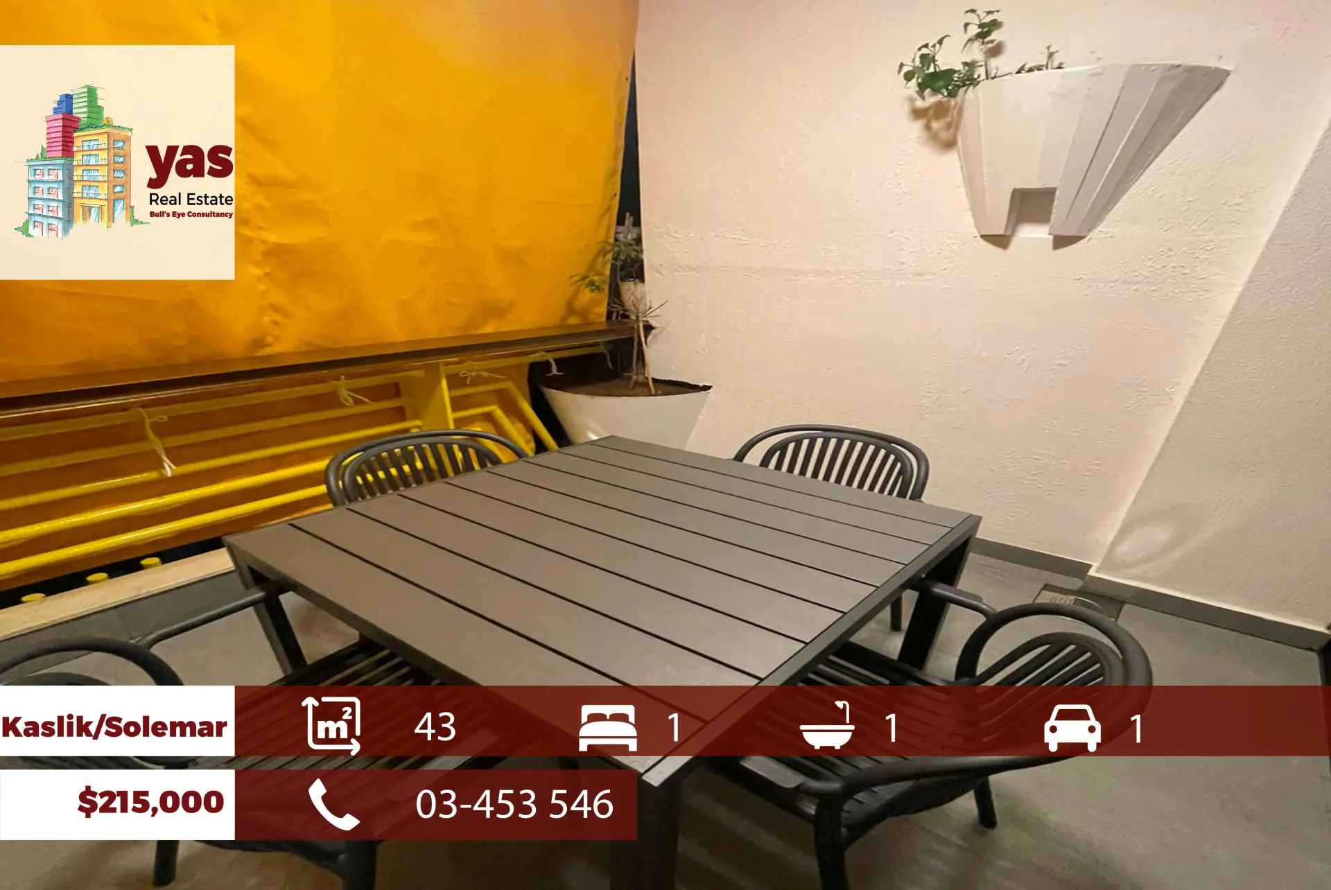 Chalet for Sale in Kaslik - 1 bed, 1 bath