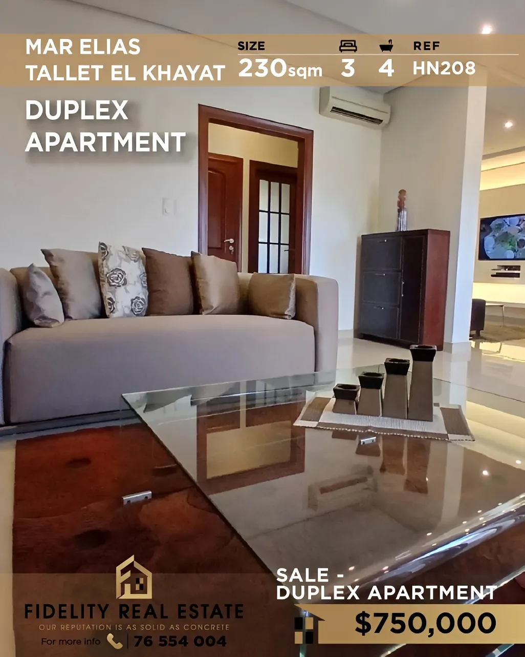 Duplex for sale in Mar Elias