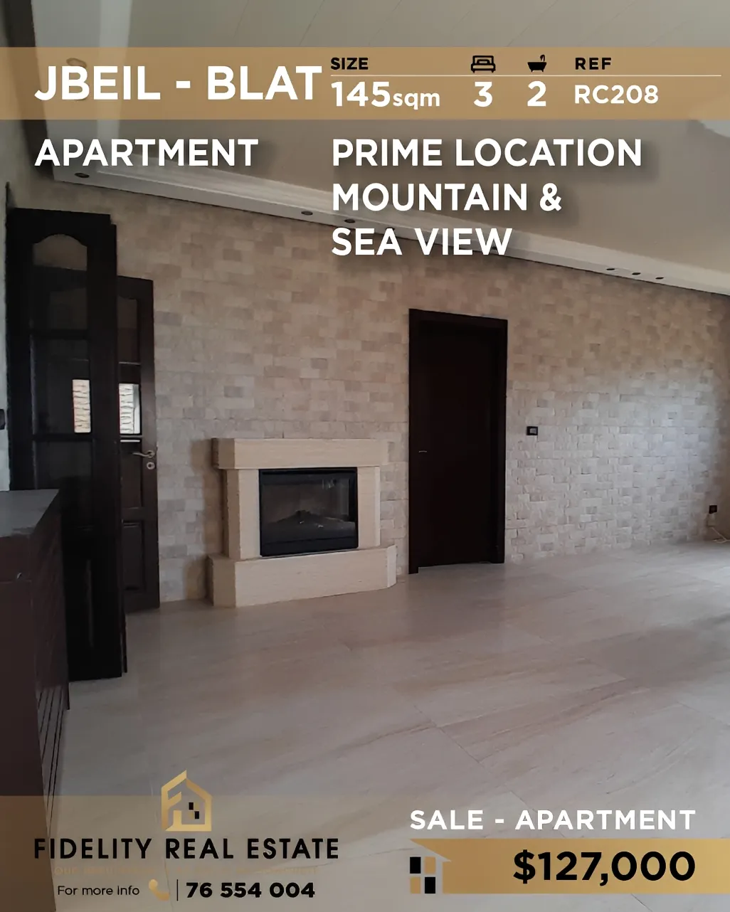 Apartment for sale in Blat, Lebanon - 3 bed, 2 bath