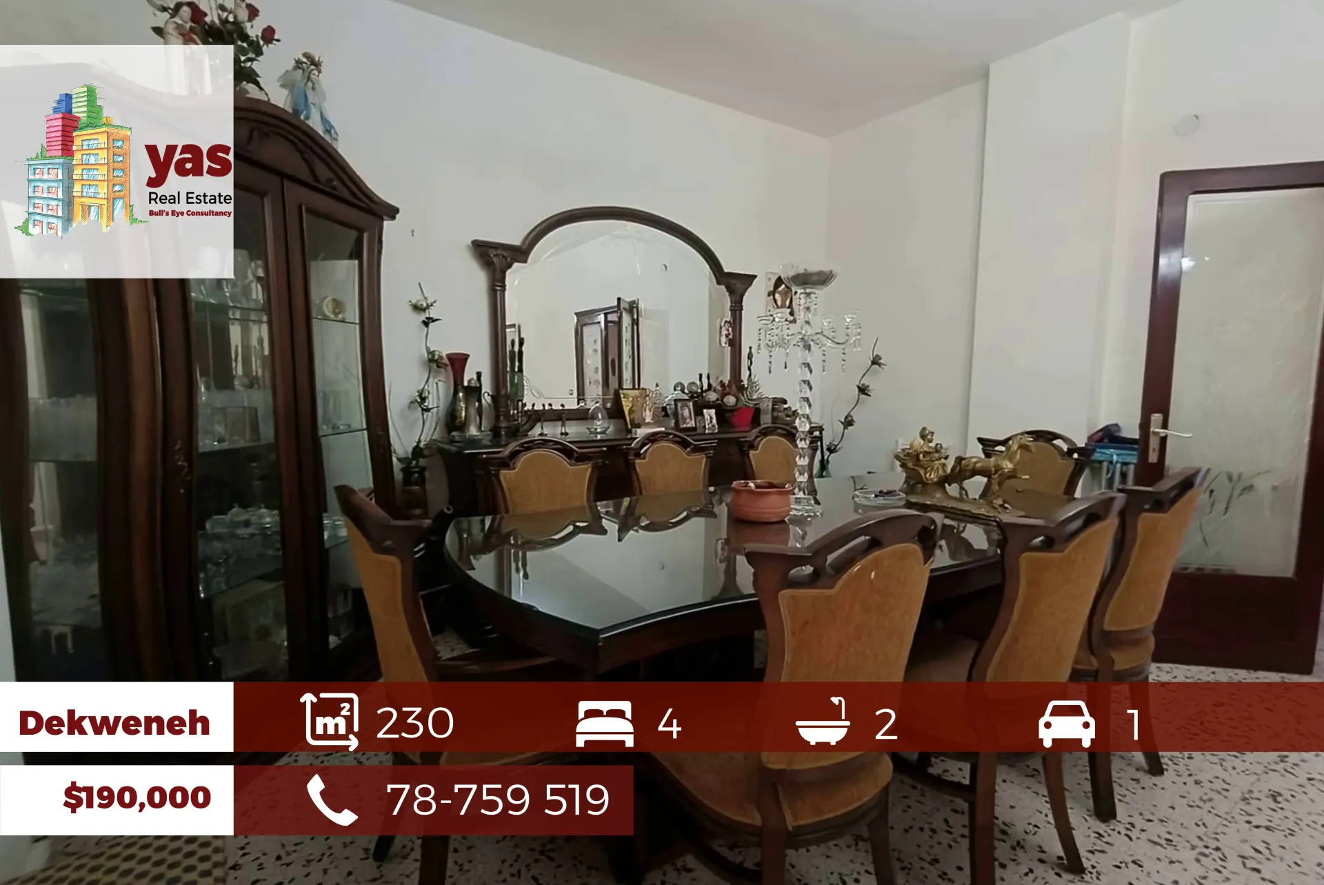 Apartment for Sale in Dekwaneh