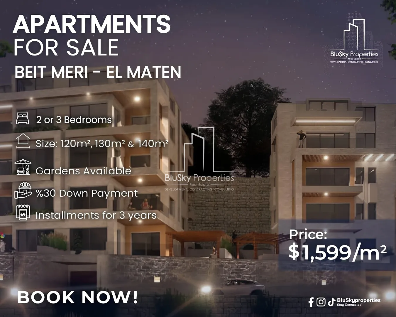 Apartment for Sale in Beit Meri - 2 bed, 2 bath