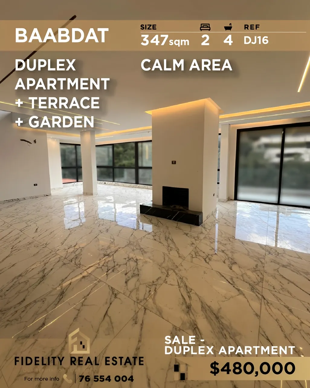 Duplex for sale in Baabdat, Lebanon - 2 bed, 4 bath