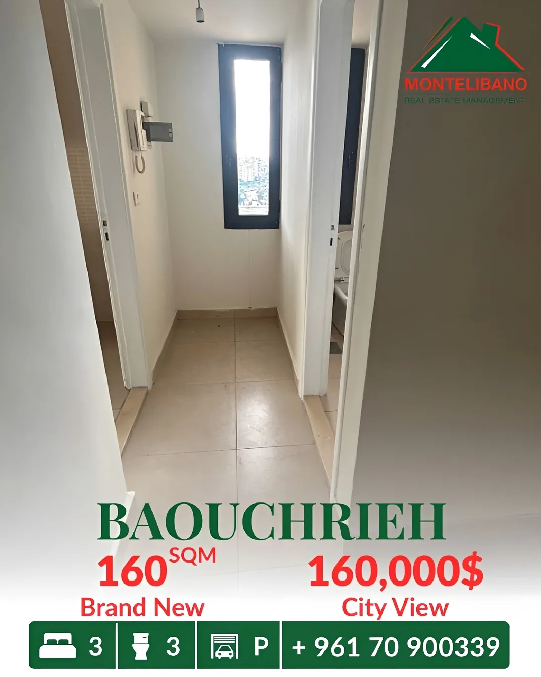 Apartment for sale in Baouchriyeh