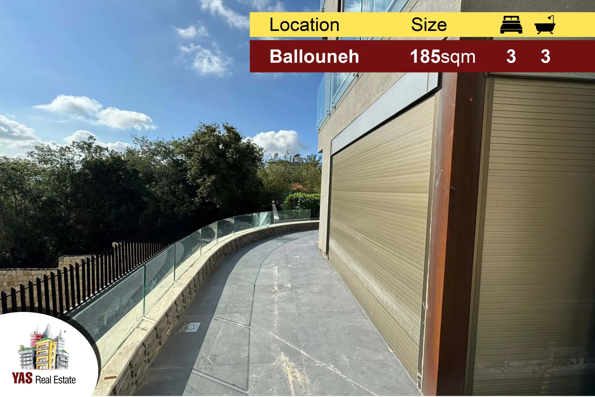 Apartment for Sale in Ballouneh - 3 bed, 3 bath