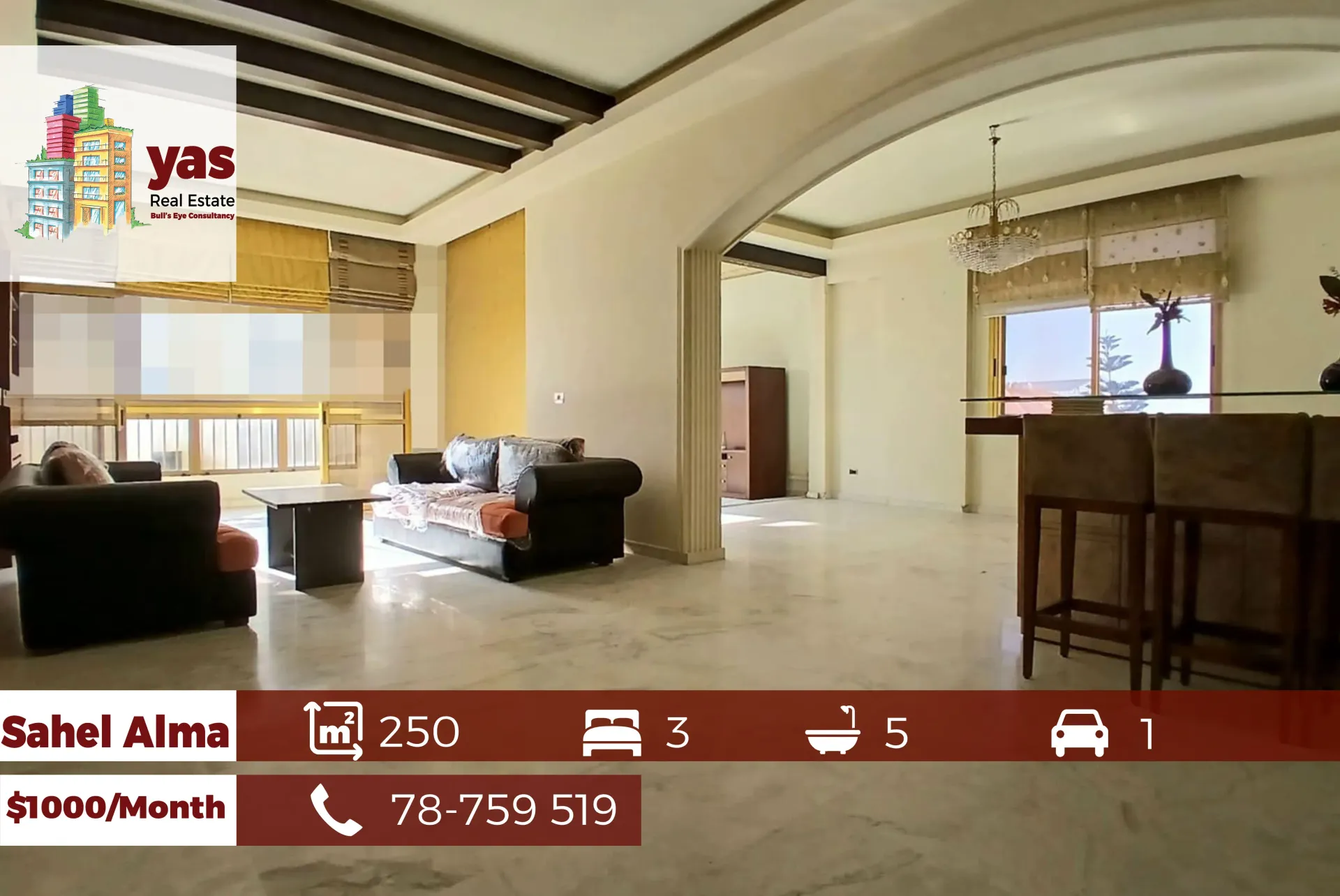 Apartment for Rent in Sahel Alma - 3 bed, 5 bath