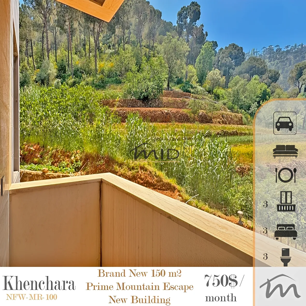 Apartment for rent in Khenchara, lebanon - 3 bed, 3.0 bath