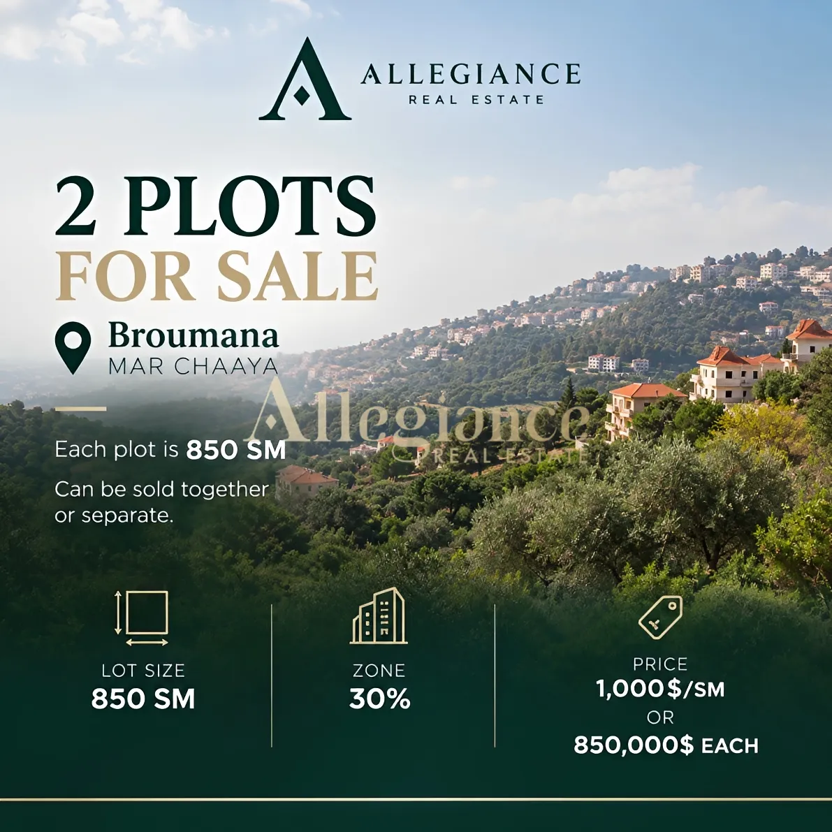 Residential Land for sale in Ashqout