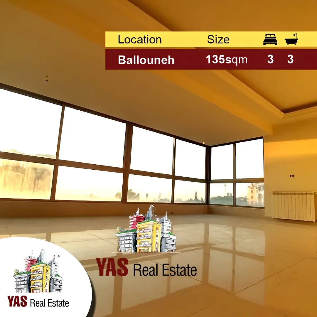 Apartment for Sale in Ballouneh - 3 bed, 3 bath