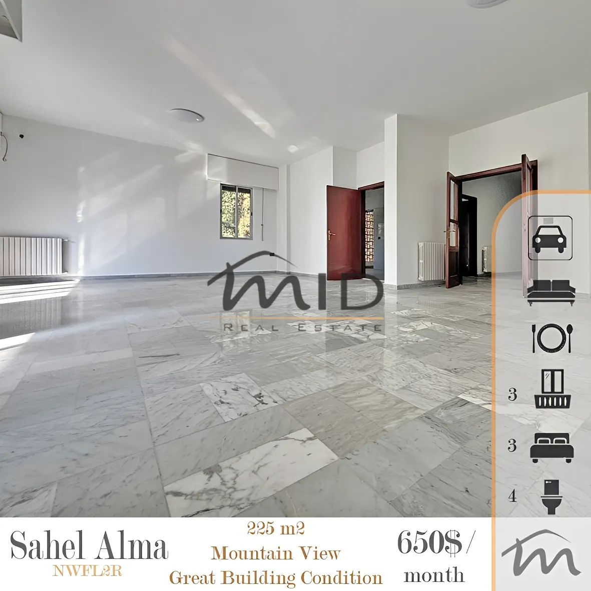 Apartment for rent in Sahel alma, lebanon - 3 bed, 4.0 bath