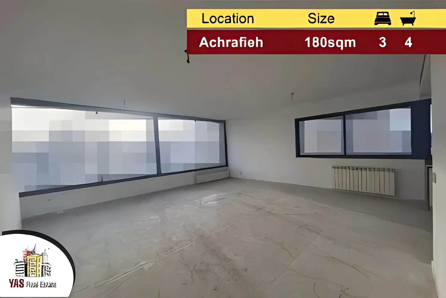 Apartment for Sale in Achrafieh - 3 bed, 4 bath