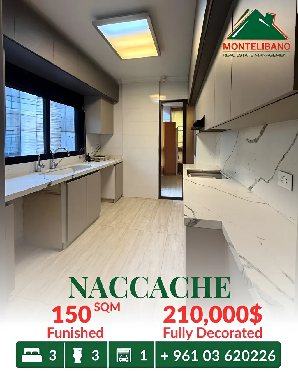 Apartment for sale in Naccache