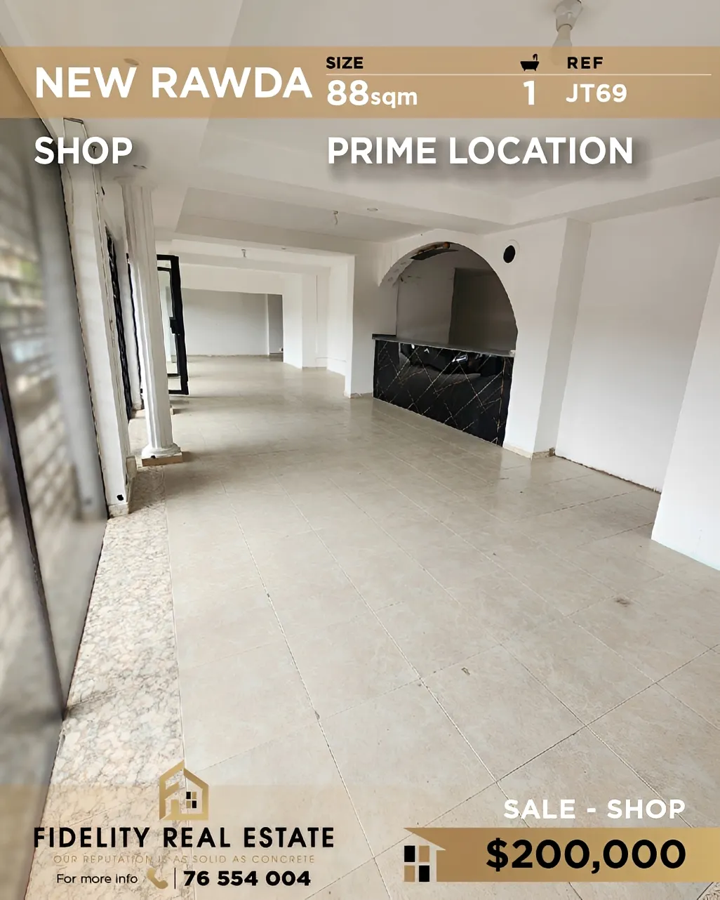 Shop for sale in New Rawda, Beirut, Lebanon