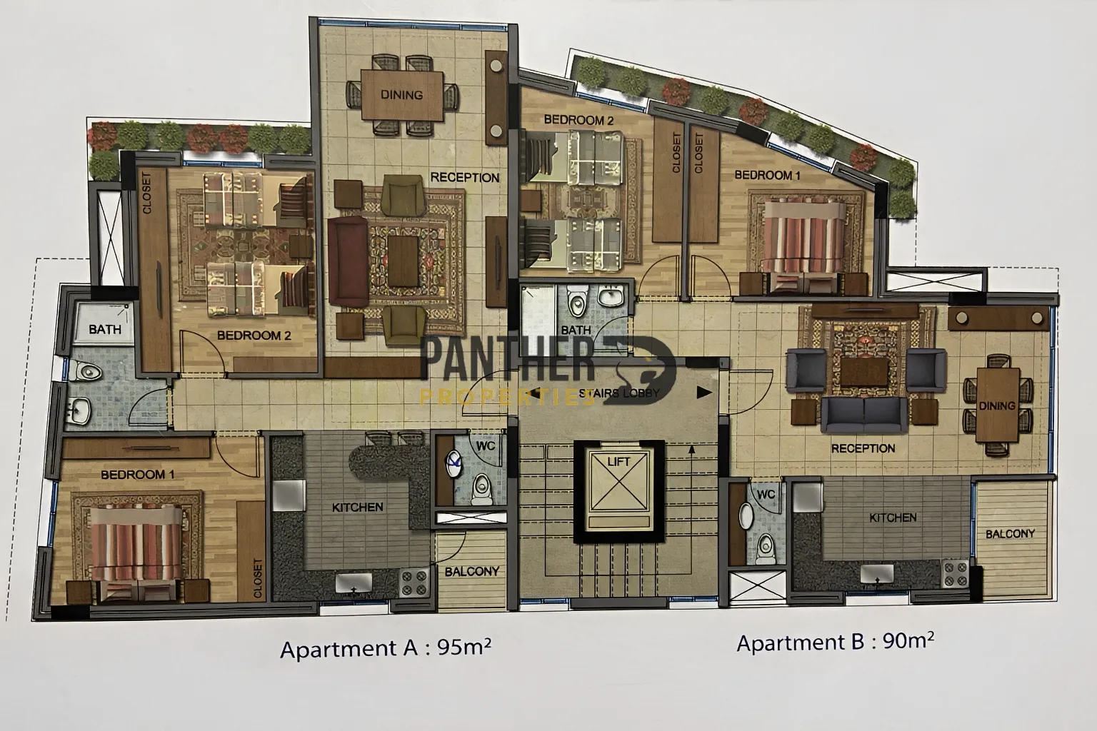 Apartment for sale in Jouret al ballout - 2 bed, 2.0 bath