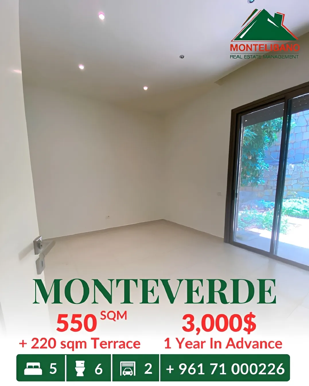 Apartment for rent in Monteverde Main Street، Lebanon